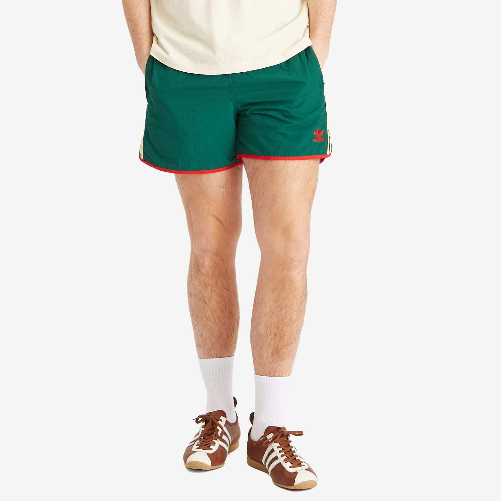 아디컬러 스프린터 바지 Adicolor Classics Sprinter Shorts JP1019 Collegiate Green & Powder Yellow