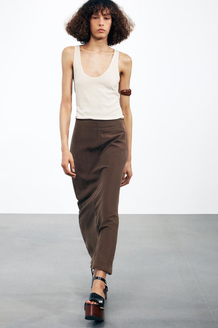 컬렉션 미디 스커트 ZW COLLECTION MIDI SKIRT 447019047