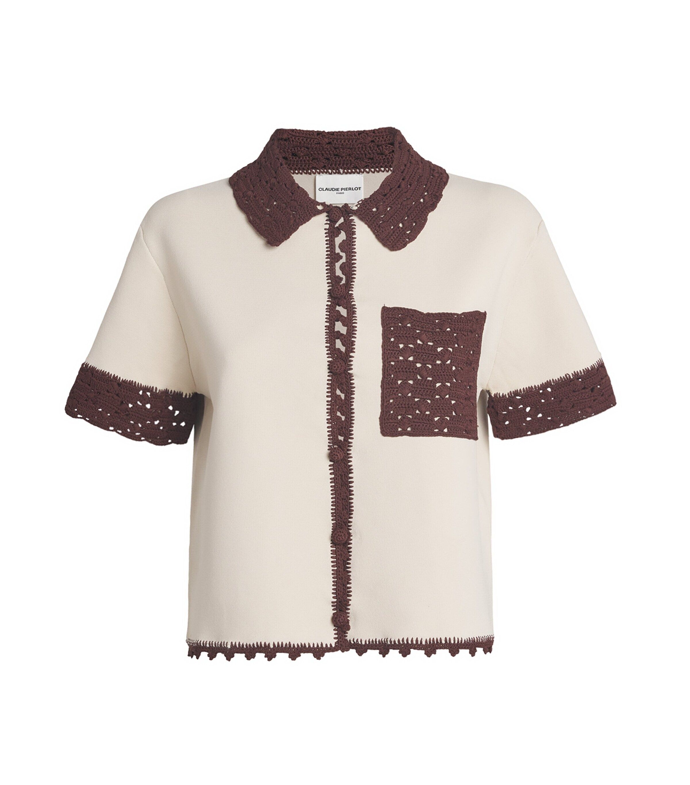 셔츠 Crochet-Trim Shirt 000000000007703154