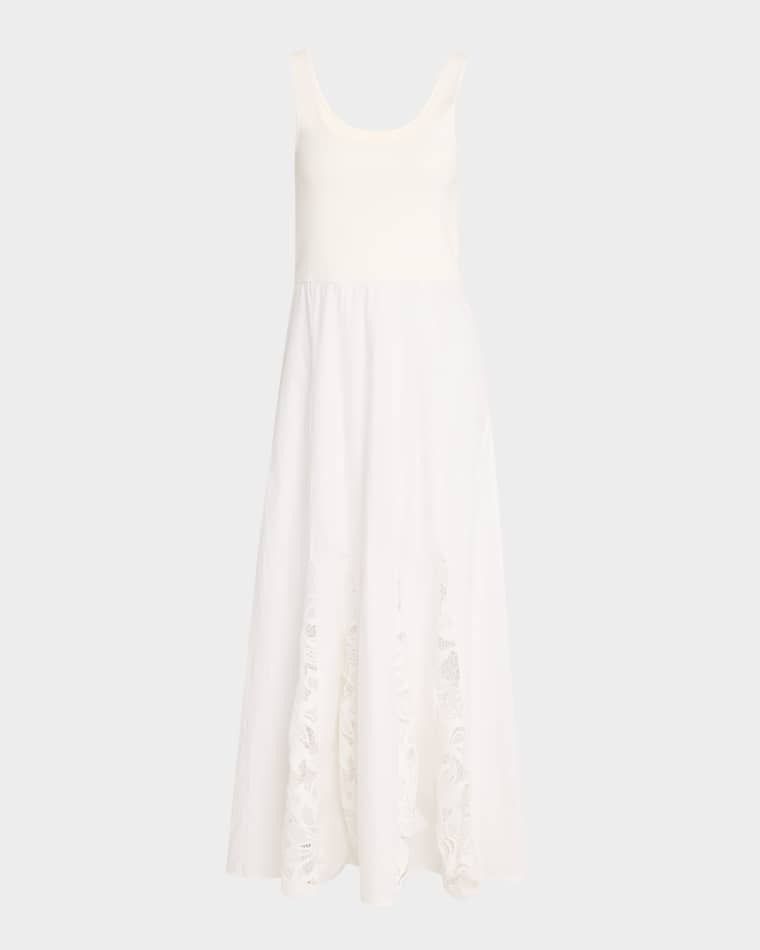 레이스 드레스 Maeleyse Mixed-Media Lace Dress prod280110222SOFT WHITE