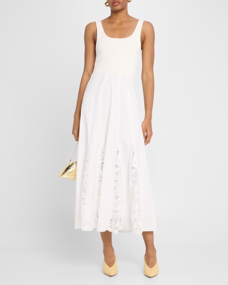 레이스 드레스 Maeleyse Mixed-Media Lace Dress prod280110222SOFT WHITE