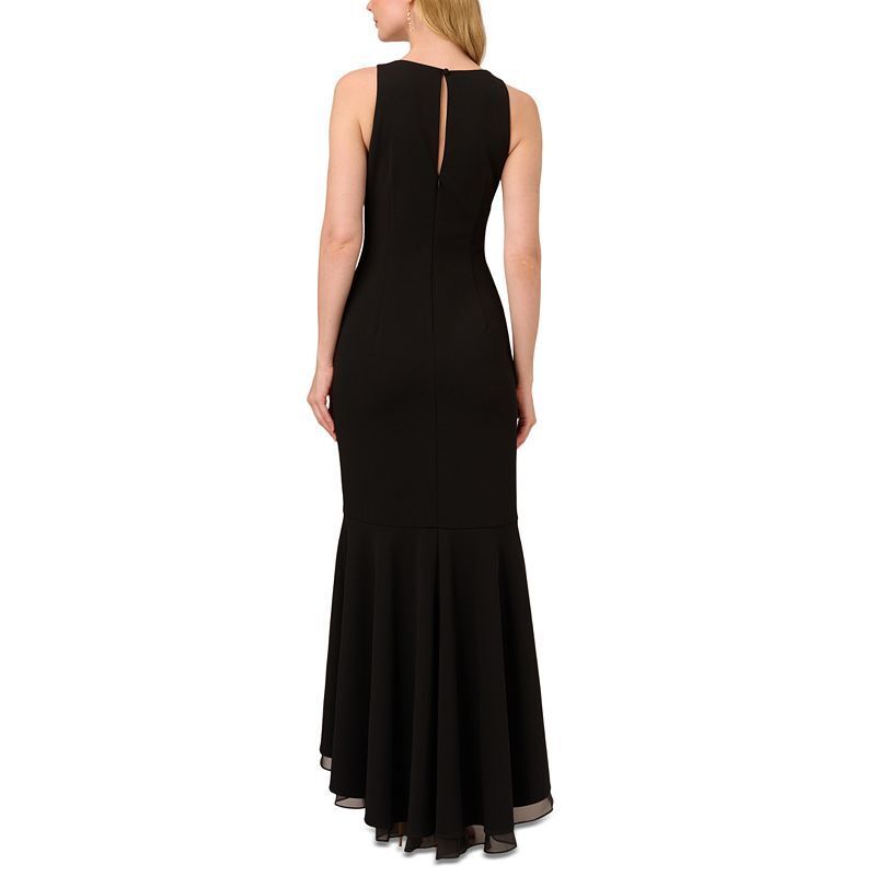 여성 크레페 드레스 Women's Organza Crepe High-Low Gown 16706583 Black