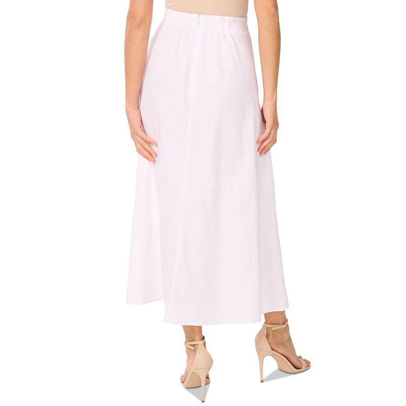 여성 에이라인 미디 스커트 Women's A-Line Linen-Blend Midi Skirt 21483141 Ultra White
