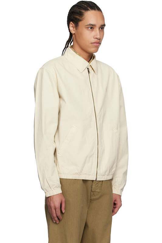 베이지 포플린 봄버 자켓 Beige 'The Bayport' Mineral-Dyed Poplin Bomber Jacket 17505971