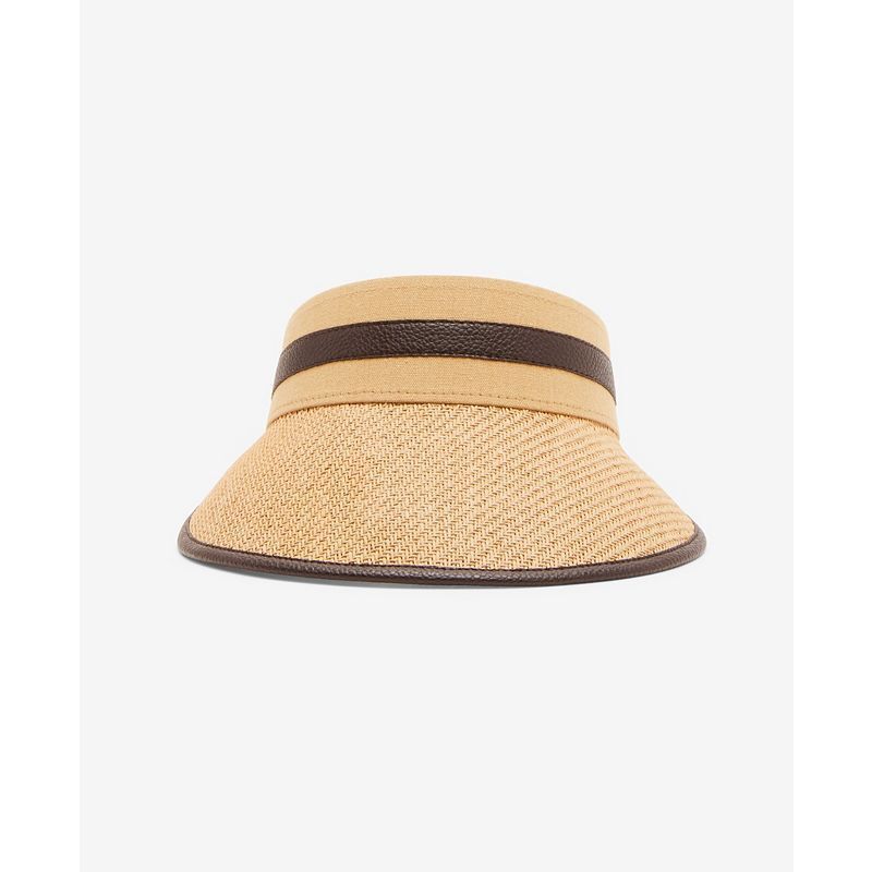 토리 스포츠 오버사이즈 스트로 모자 Tory Sport Strip Oversize Straw Visor Hat 20510697 Tan