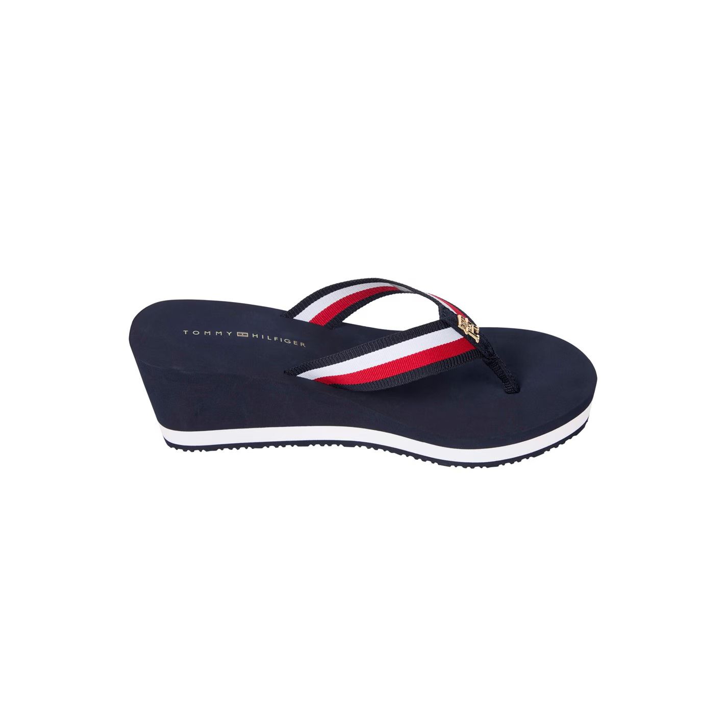 스트라이프 웨지 비치 샌들 Th Stripes Wedge Beach Sandal 221294 Space Blue