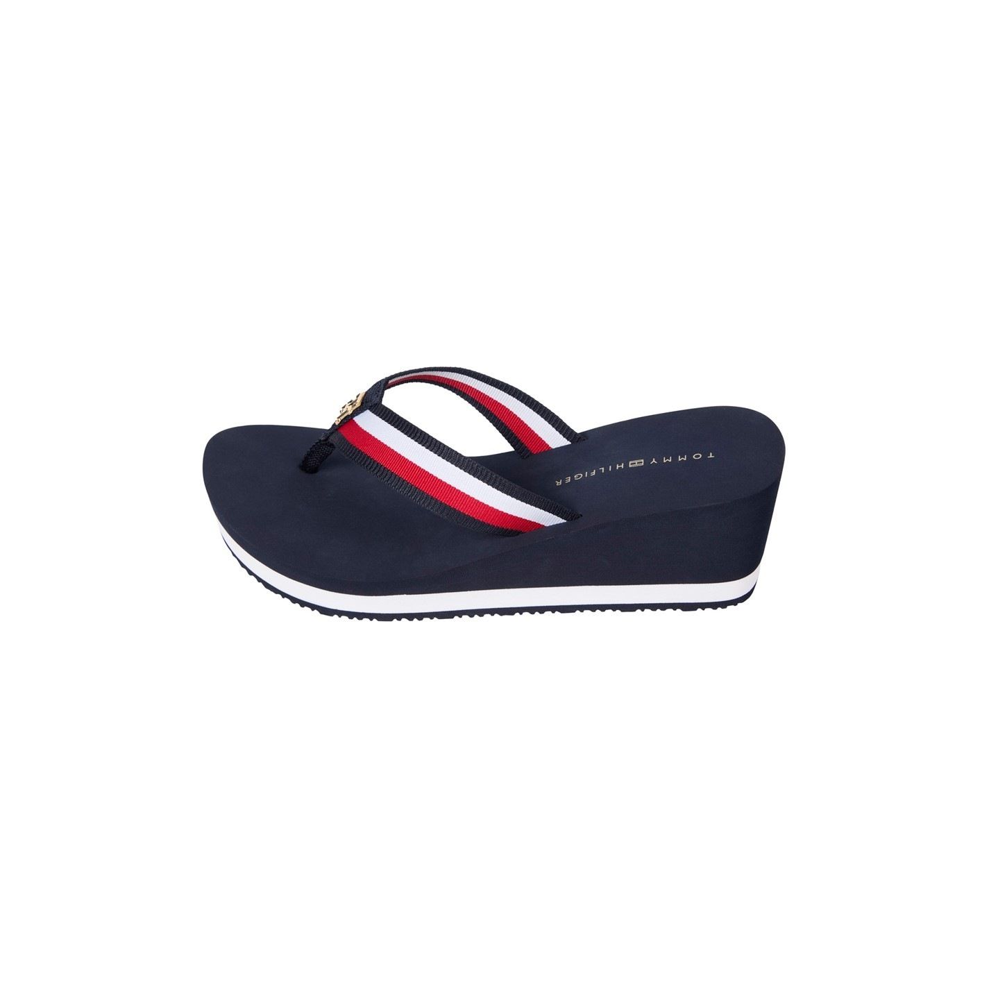스트라이프 웨지 비치 샌들 Th Stripes Wedge Beach Sandal 221294 Space Blue