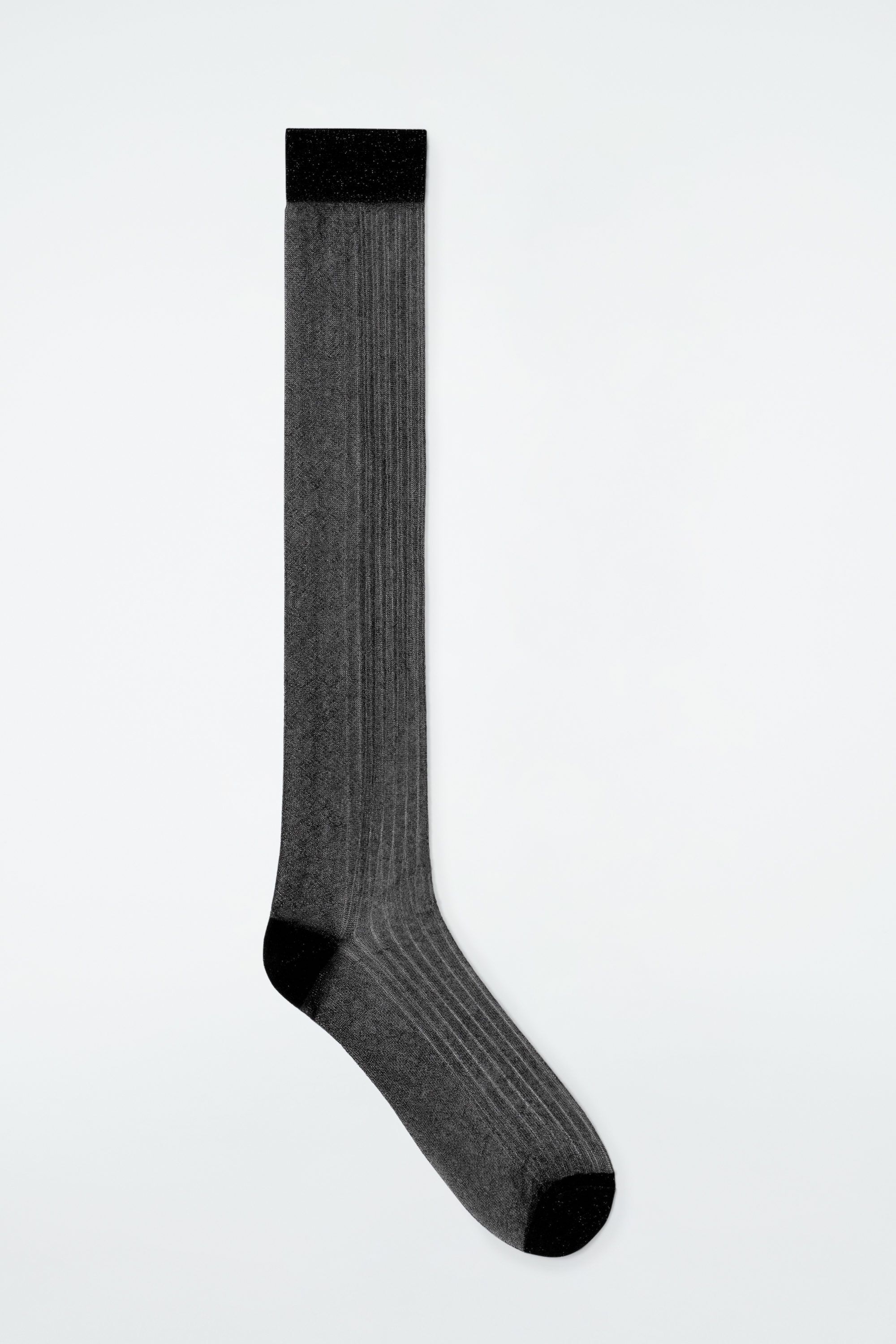 삭스 RIBBED SHEER LUREX KNEE SOCKS 1280728001