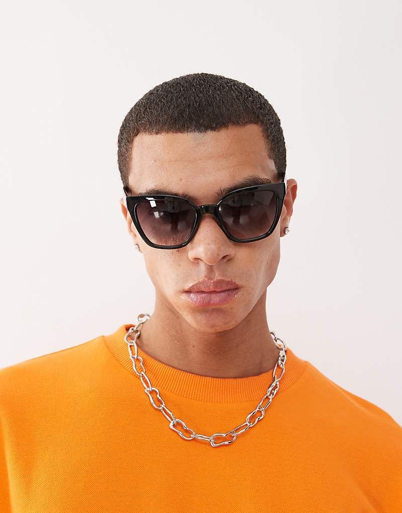 블랙 Hip   Cat-Eye-Sonnenbrille in Schwarz 208326455Schwarz