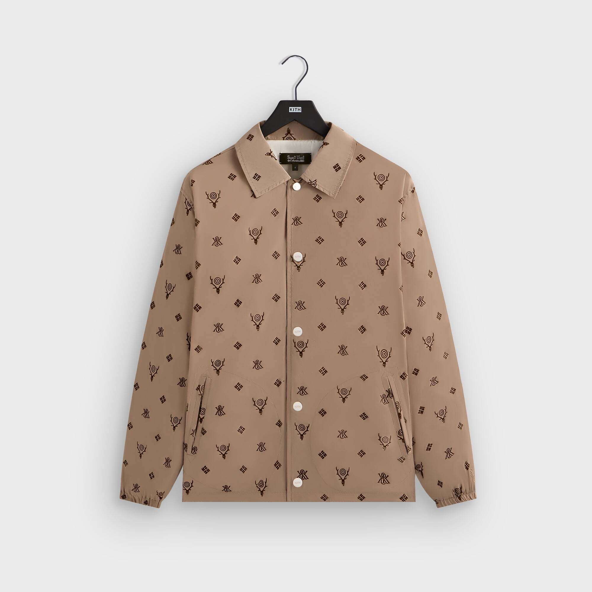 모노그램 자켓 Kith & South2 West8 for Columbia Flocked Monogram Coaches Jacket - Hue 8285030678656