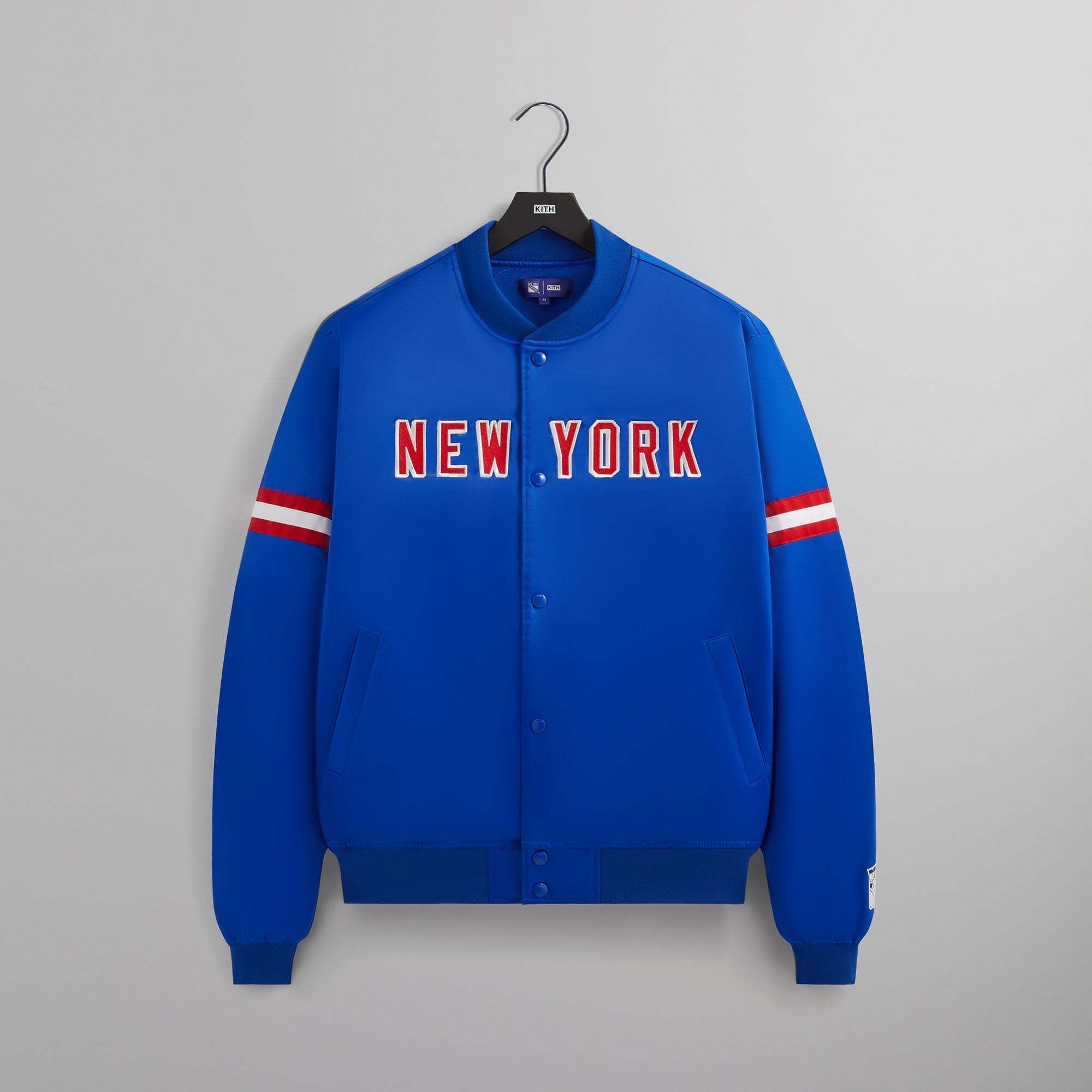더 뉴 욕 새틴 봄버 자켓 Kith for the New York Rangers Satin Bomber Jacket - Cyclone 8284905078912