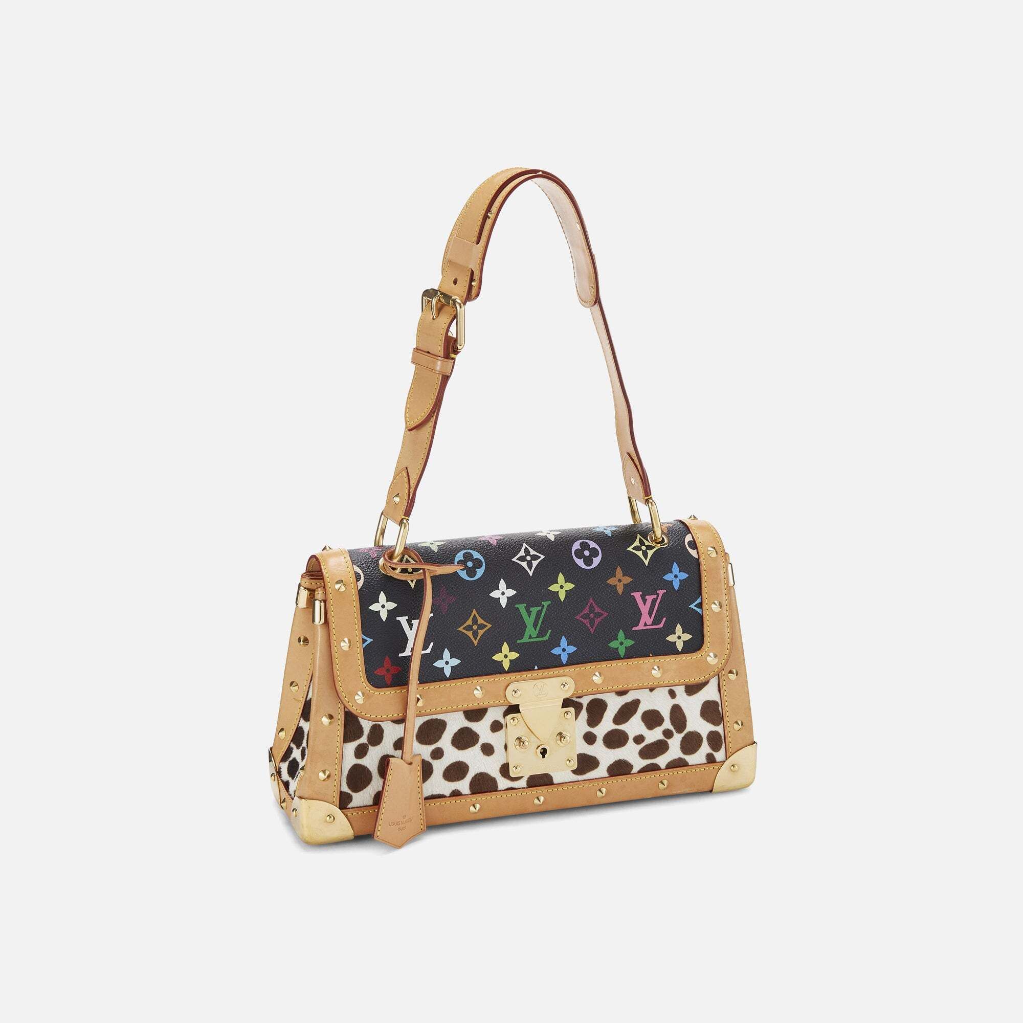 캔버스 가방 블랙 멀티 WGACA Louis Vuitton Canvas Dalmatian Sacrabat Bag - Black Multi 8285049127040