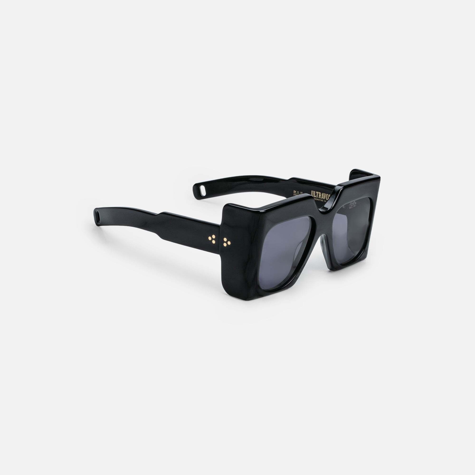 마리 프레임 젯 다크 골드 블랙 Jacques Marie Mage Ultravox Frame Jet Lens Dark Gold Hardware - Black 7731272417408
