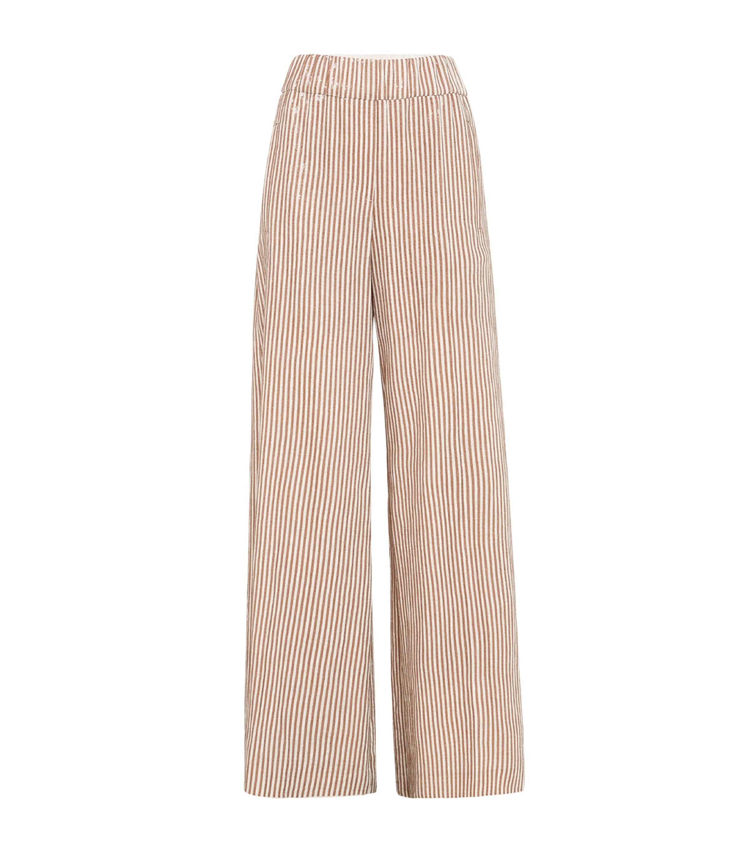 린넨 바지 Linen Stripe-Embellished Trousers 000000000007777731