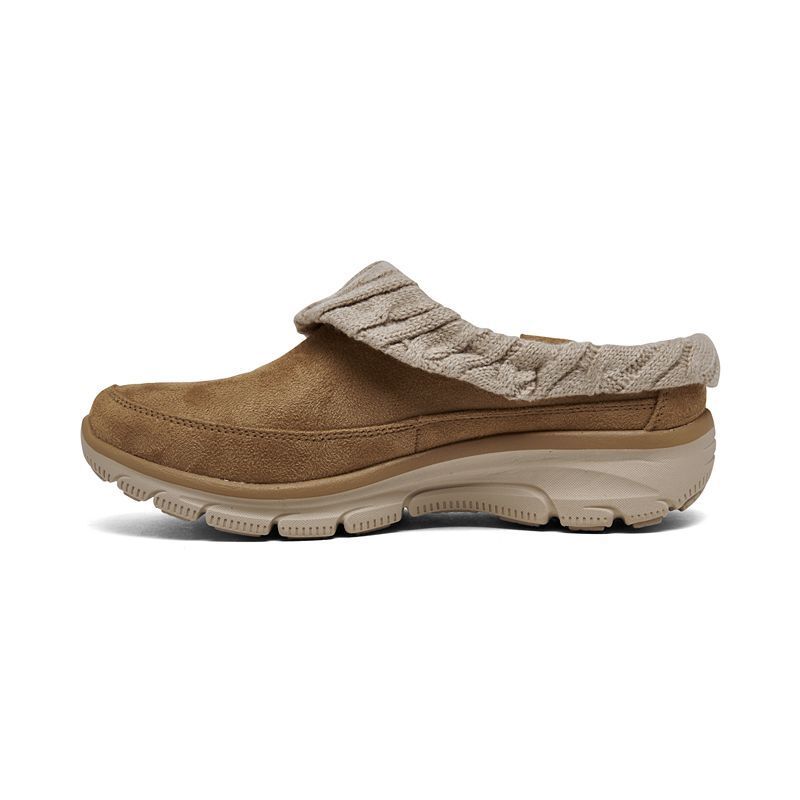 여성 릴렉스 핏 뮬 Women's Relaxed Fit Easy Going - Warm Duet Mule Slippers from Finish Line 18155589 Tan