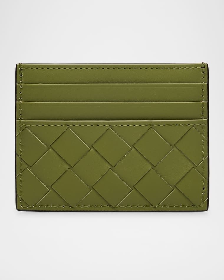 남성 인트레치아토 가죽 카드 홀더 Men's Intrecciato 15 Leather Card Holder prod279940013BROWN MULTI