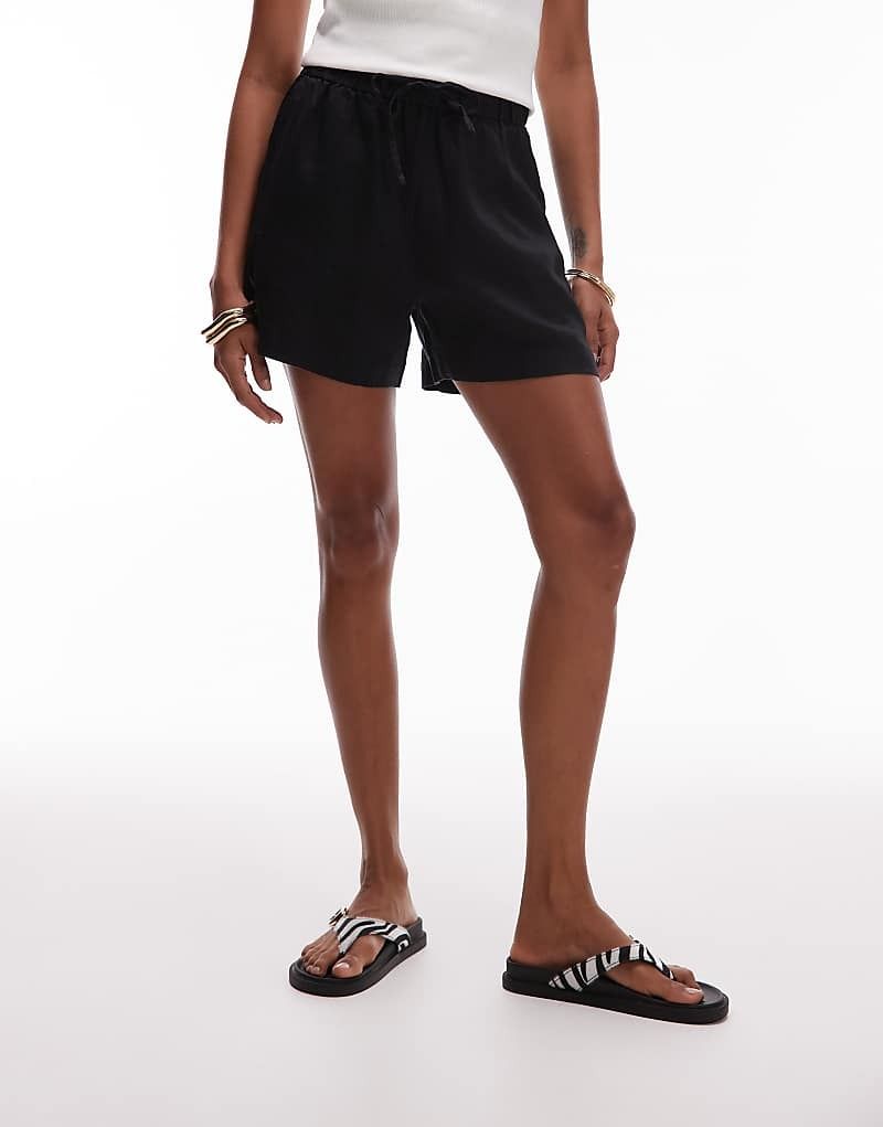 블랙 ARKET   Schlupfshorts aus Leinen in Schwarz 208444450Schwarz