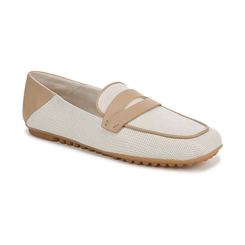 여성 스퀘어 가죽 페니 로퍼 Women's Zury Square Toe Leather Penny Loafers 20314848 Beige Faux Leather/Canvas