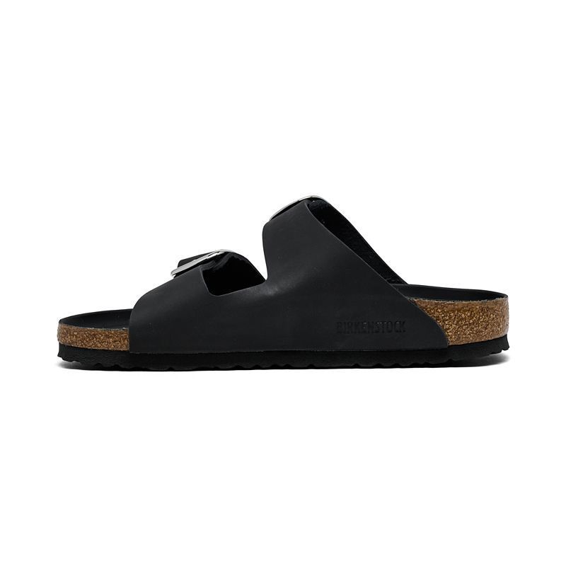 여성 아리조나 빅 버클 가죽 샌들 Women's Arizona Big Buckle Oiled Leather Sandals from Finish Line 17187397 Black