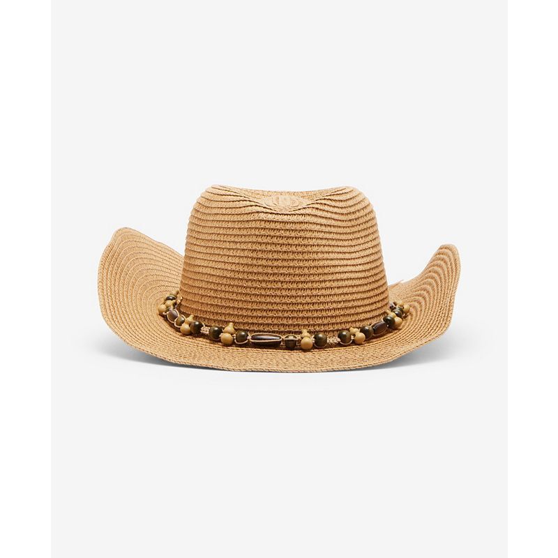 트리밍 웨스턴 모자 Beaded Trim Western Hat 20510710 Tan
