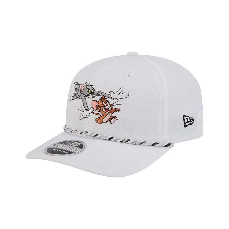 남성 화이트 조절 가능 모자 Men's White Tom and Jerry Rope 9SEVENTY Stretch-Snap Adjustable Hat 22010595 White