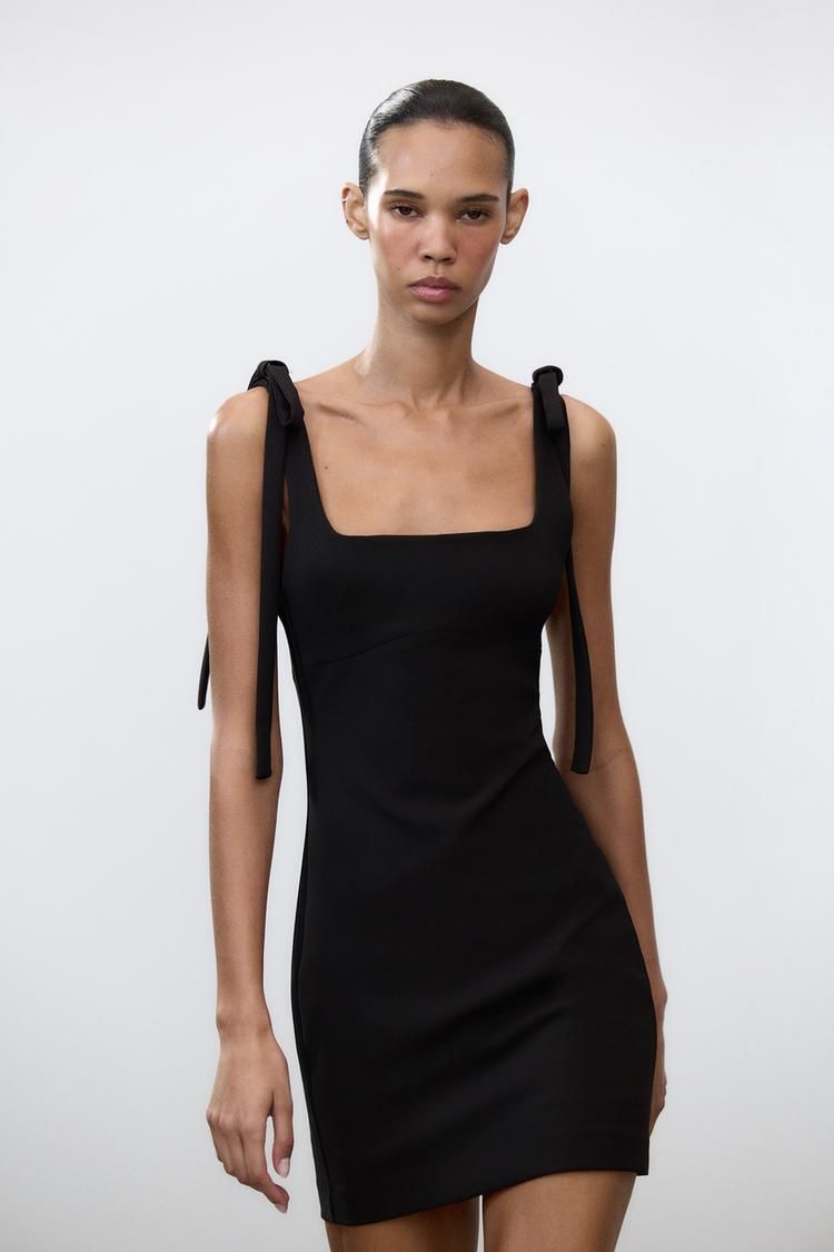숏 드레스 SHORT DRESS WITH BOWS 444111054