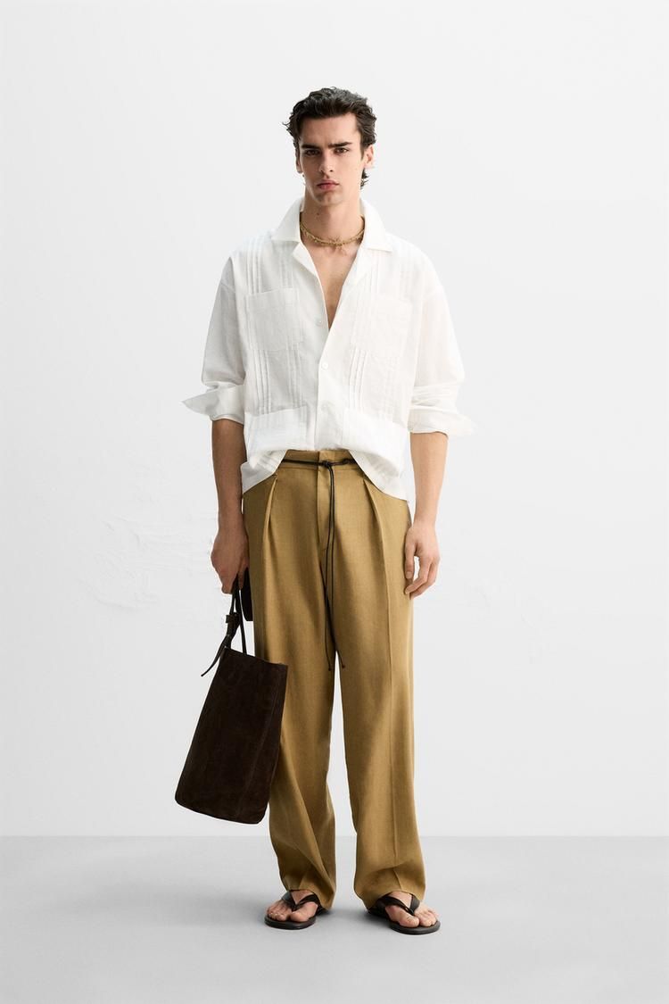 셔츠 COTTON/LINEN YOKE SHIRT 434248540