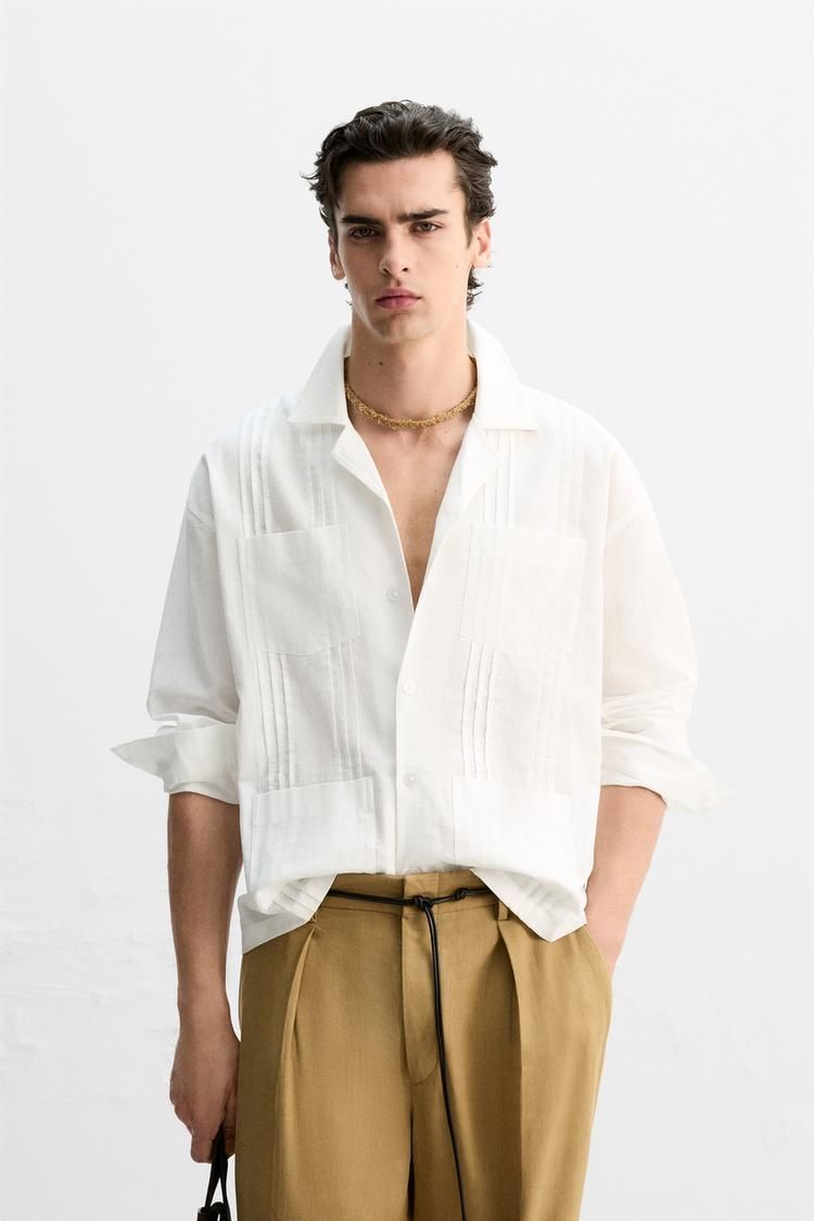셔츠 COTTON/LINEN YOKE SHIRT 434248540