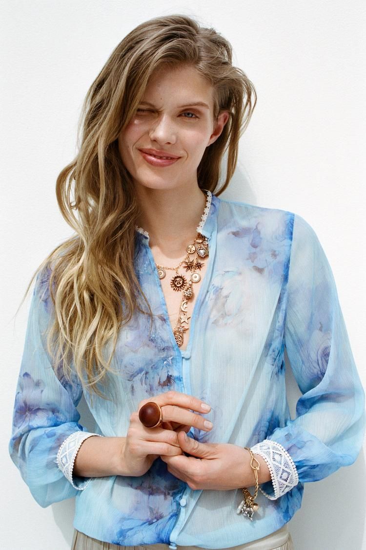플로랄 프린트 블라우스 FLORAL PRINT BLOUSE 441828301
