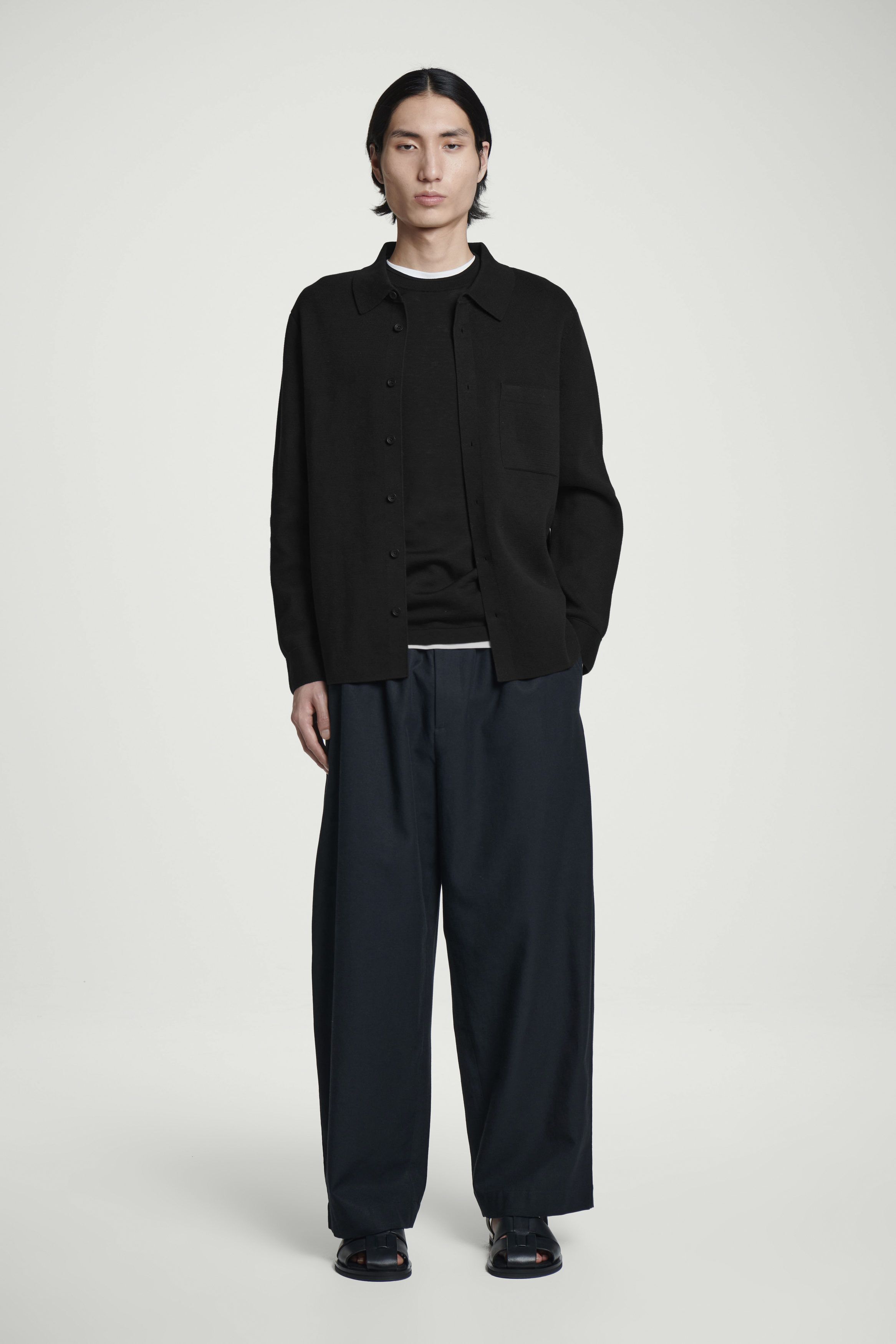 코튼 셔츠 MILANO-KNIT COTTON SHIRT 1263134001