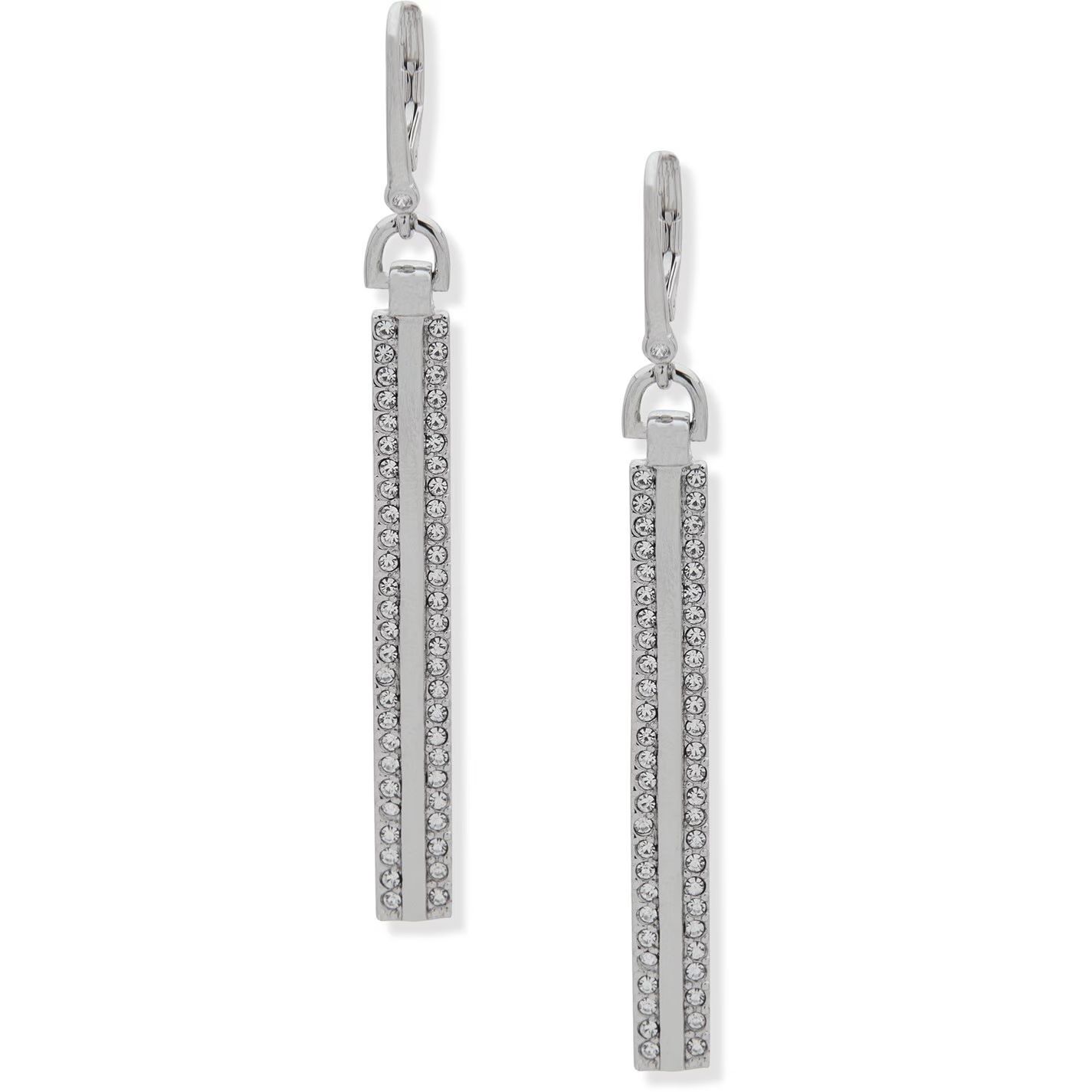 파브 귀걸이 실버 Jewellery Pave Linear Earrings Silver 88889411