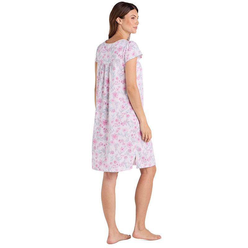 여성 반팔 프린팅 숏 드레스 Women's Short-Sleeve Printed Short Gown 20449461 Pink/mint Flor Stems