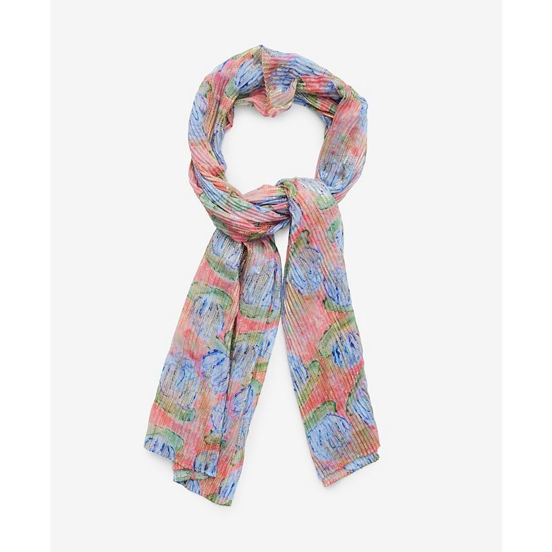 릴리 스카프 Crinkle Lily Foil Rectangular Scarf 20431991 Peach