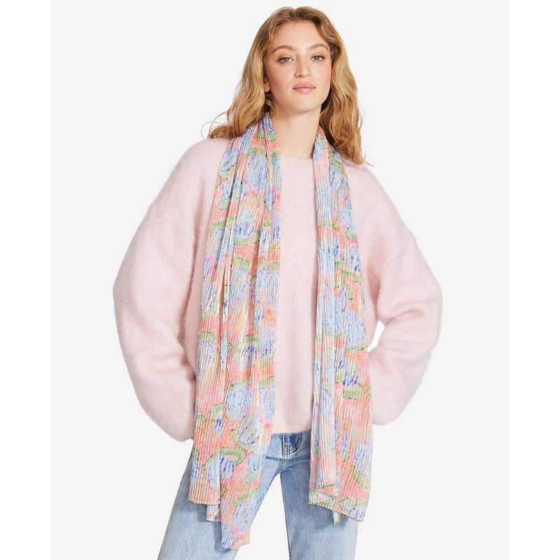 릴리 스카프 Crinkle Lily Foil Rectangular Scarf 20431991 Peach