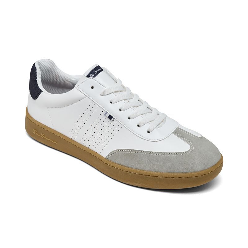 남성 로우 캐주얼 스니커즈 Men's Glasgow Low Casual Sneakers from Finish Line 19814965 White, Navy, Gum