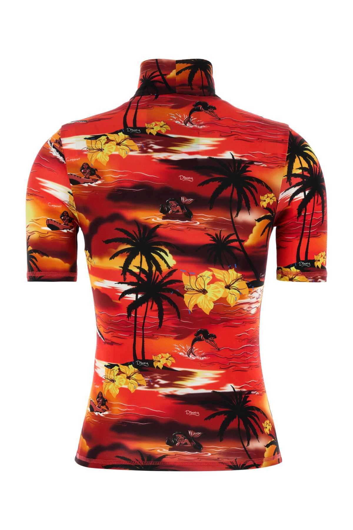 디즈니 x 하이 넥 핏 탑 DISNEY X COPERNI TROPICAL HIGH NECK FITTED TOP 870088
