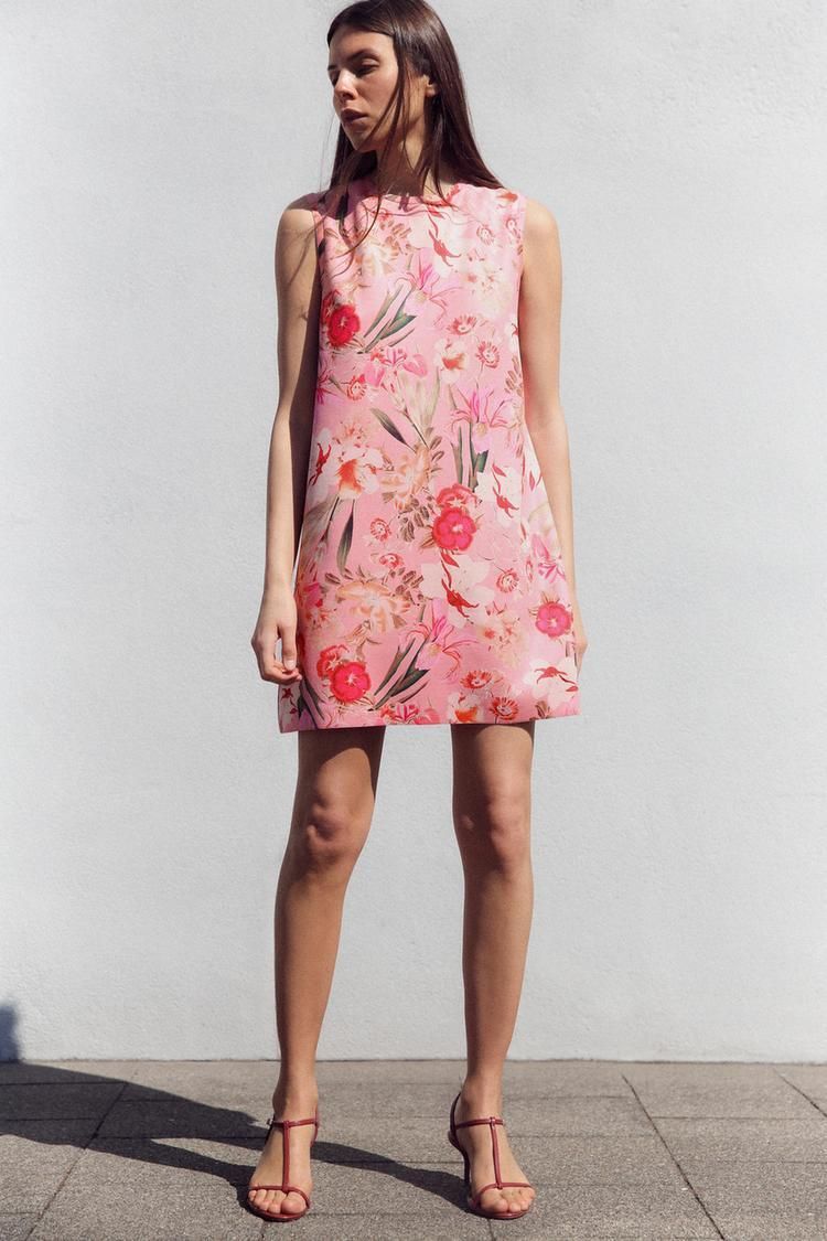 플로랄 프린트 니트 드레스 FLORAL PRINT KNIT DRESS 438426736