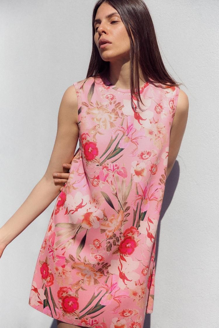 플로랄 프린트 니트 드레스 FLORAL PRINT KNIT DRESS 438426736
