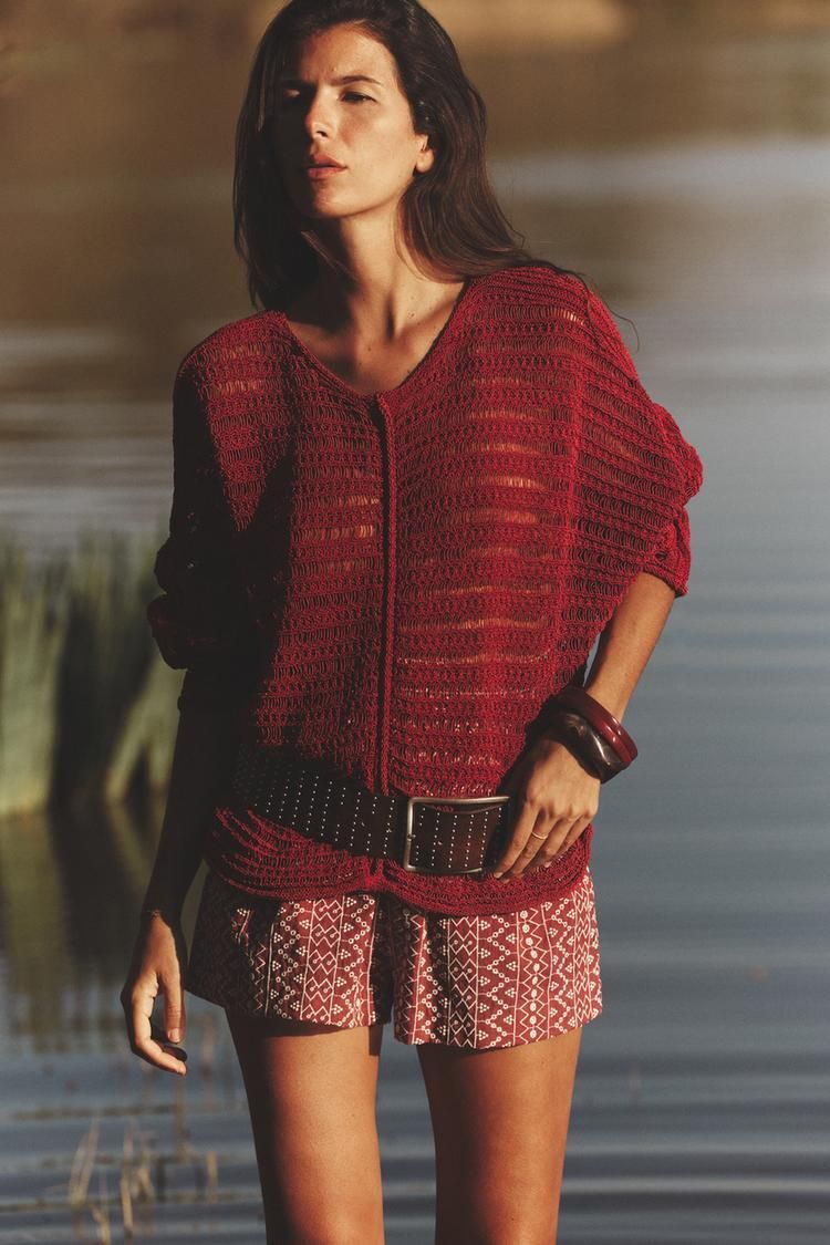 자수 버뮤다 바지 PERFORATED EMBROIDERY BERMUDA SHORTS 434205983