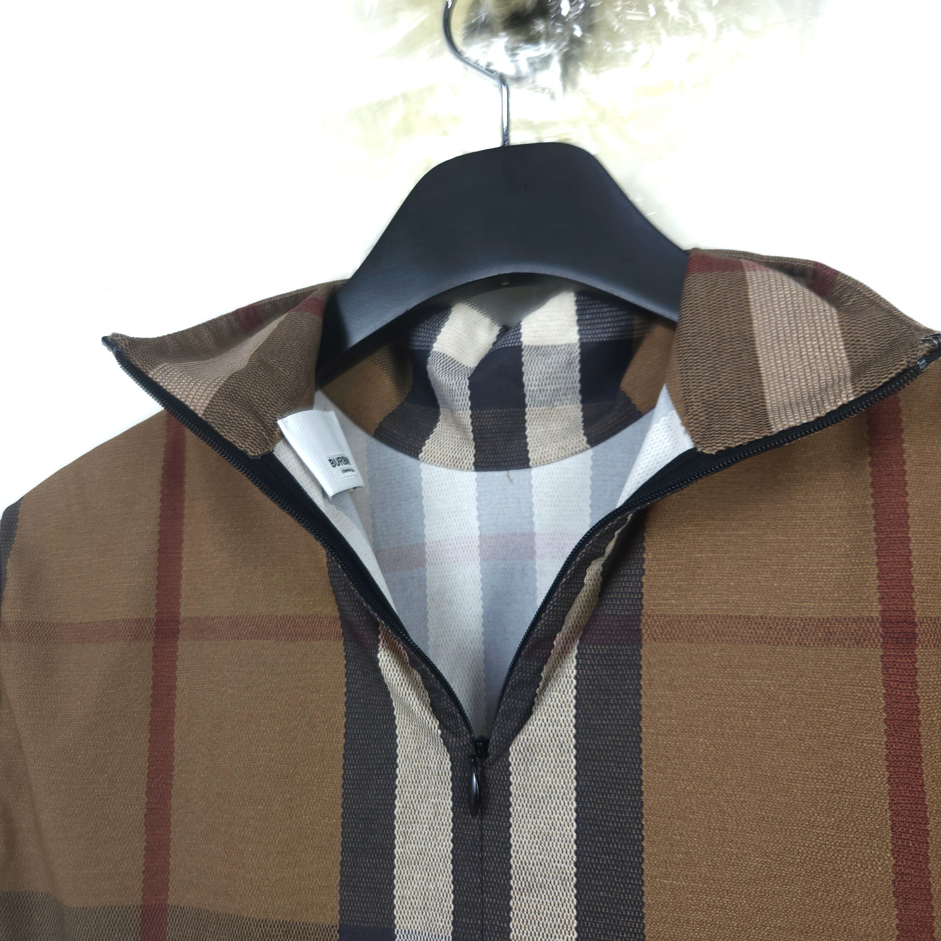 Burberry Vintage Check Zip Long Sleeve Tee 4566771 9336