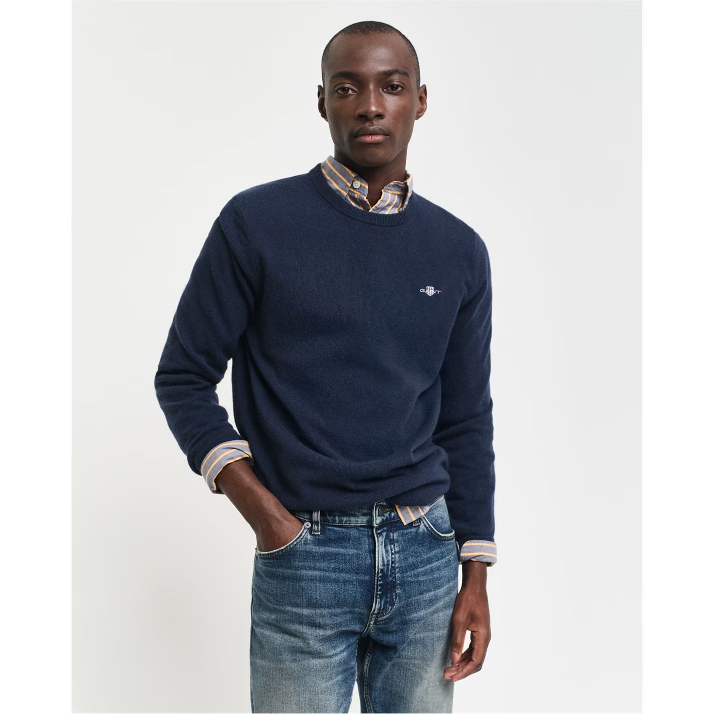 Extrafine Lambswool C-Neck Marine S 328891 Marine