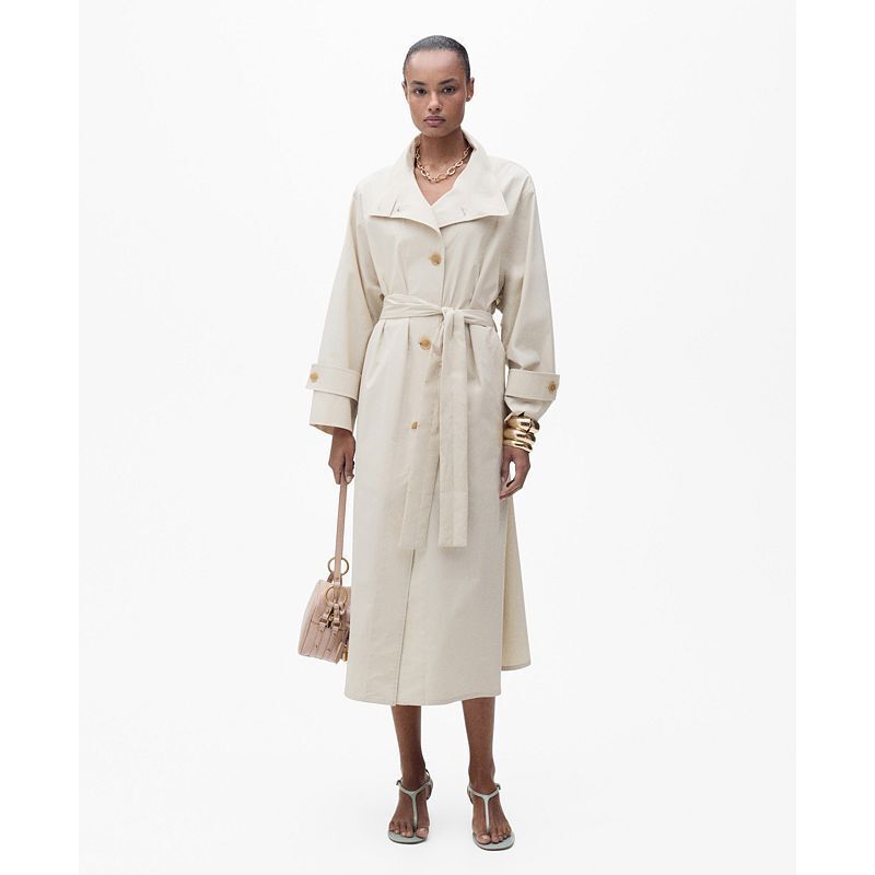 여성 오버사이즈 코튼 트렌치 코트 Women's Oversized Cotton Trench Coat 20759457 Light, Pastel Grey