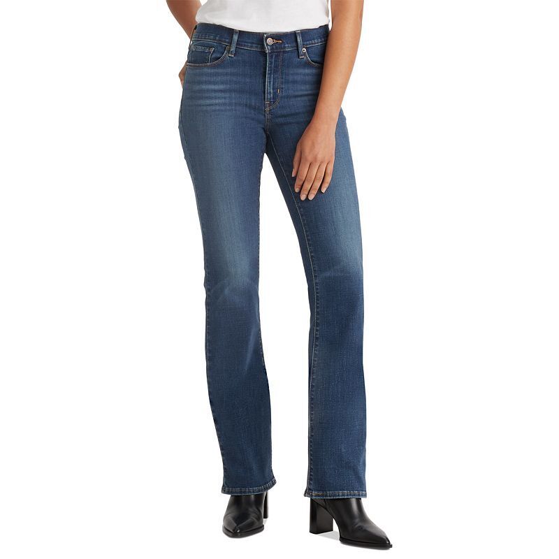 여성 캐주얼 클래식 미드 부츠컷 데님 Women's Casual Classic Mid Rise Bootcut Jeans 5085731 Lapis Wave