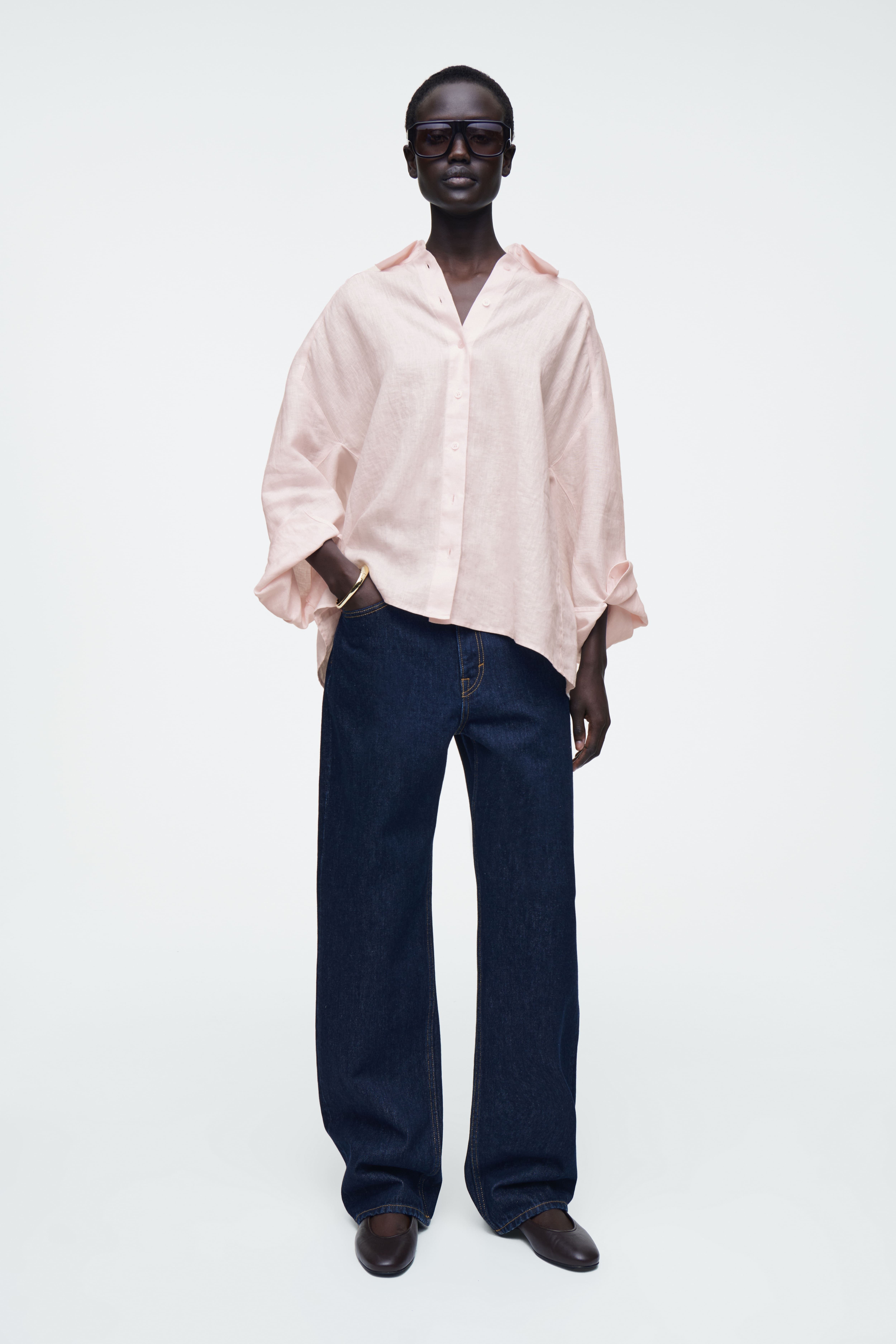 박시 린넨 셔츠 BOXY LINEN SHIRT 1266114004
