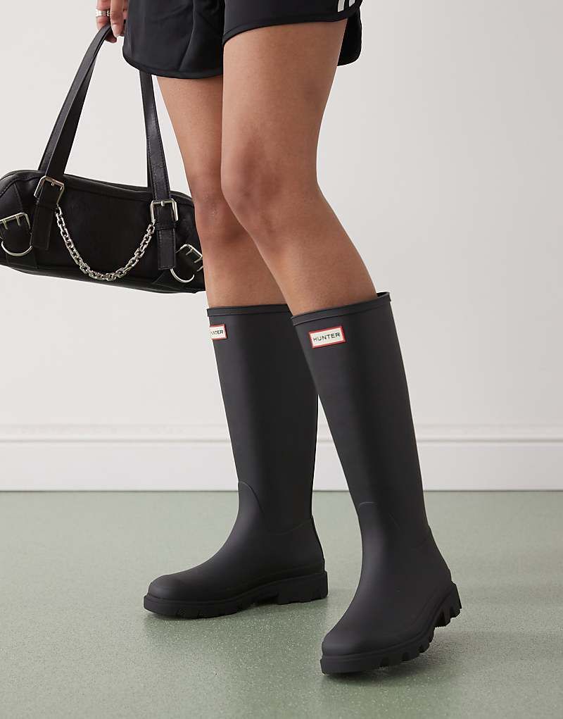 블랙 Downpour   Gummistiefel in Schwarz mit hohem Schaft 207741979SCHWARZ
