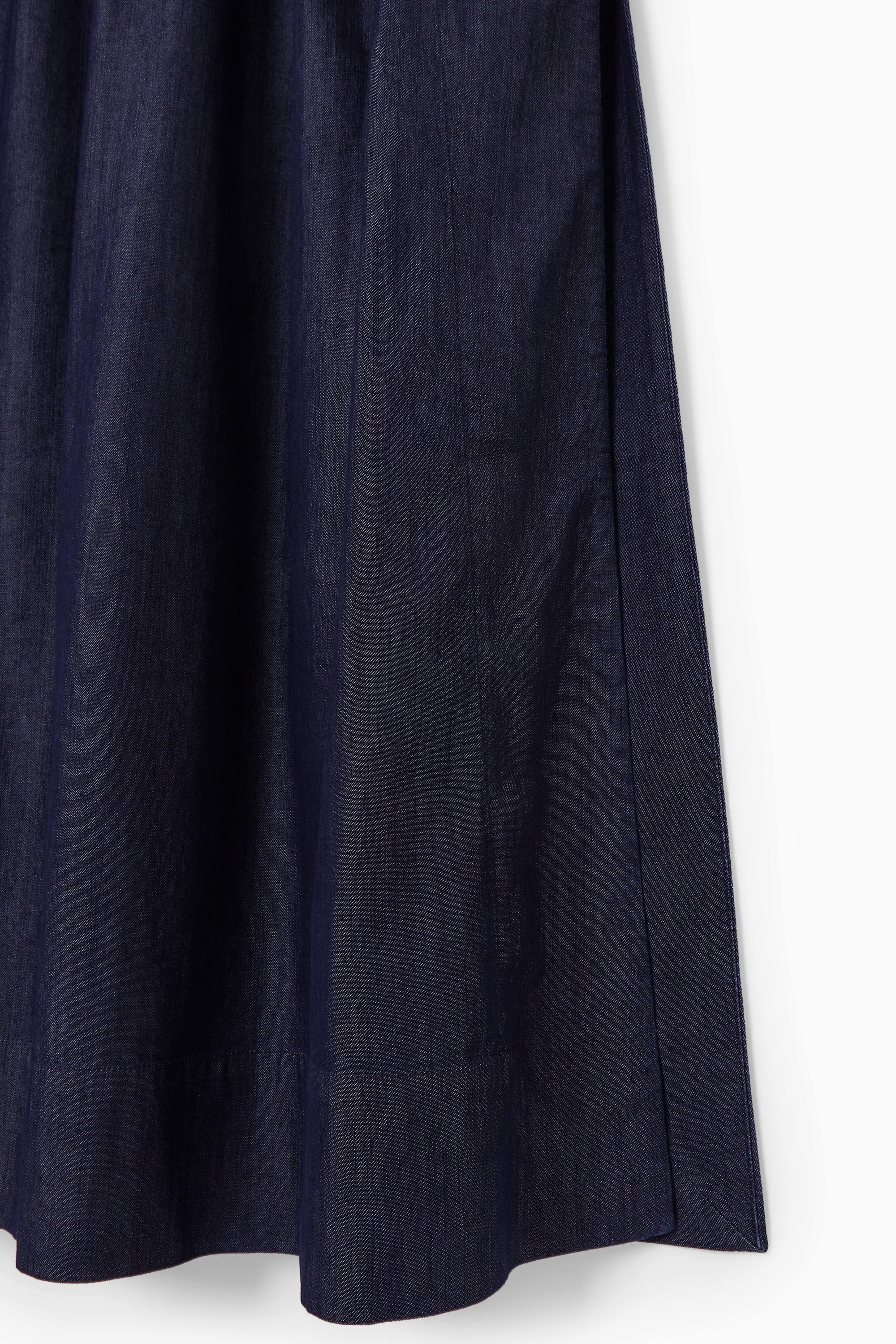 컬렉션 데님 맥시 스커트 GATHERED DENIM MAXI SKIRT 1223248001