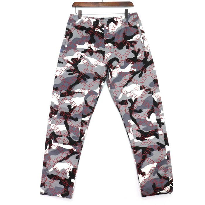 vltn 중고 RV0RBC05BGL 코튼 VLTN 그리드 프린트 카모 남성 팬츠 바지aa49241 aa49204