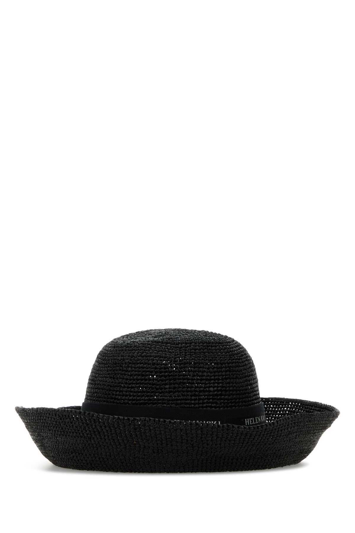 블랙 라피아 프로방스 모자 HAT51952 CHARCOAL