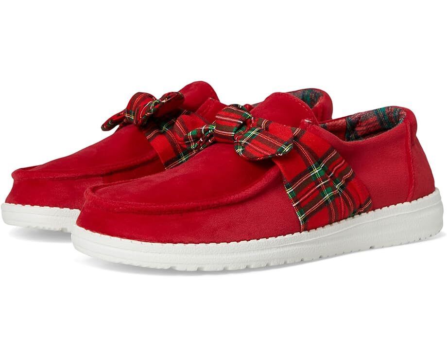 여성 보우 스카프 트윌리 타탄 체크 Women's Hey Dude Wendy Bow Tartan Plaid  997670018797