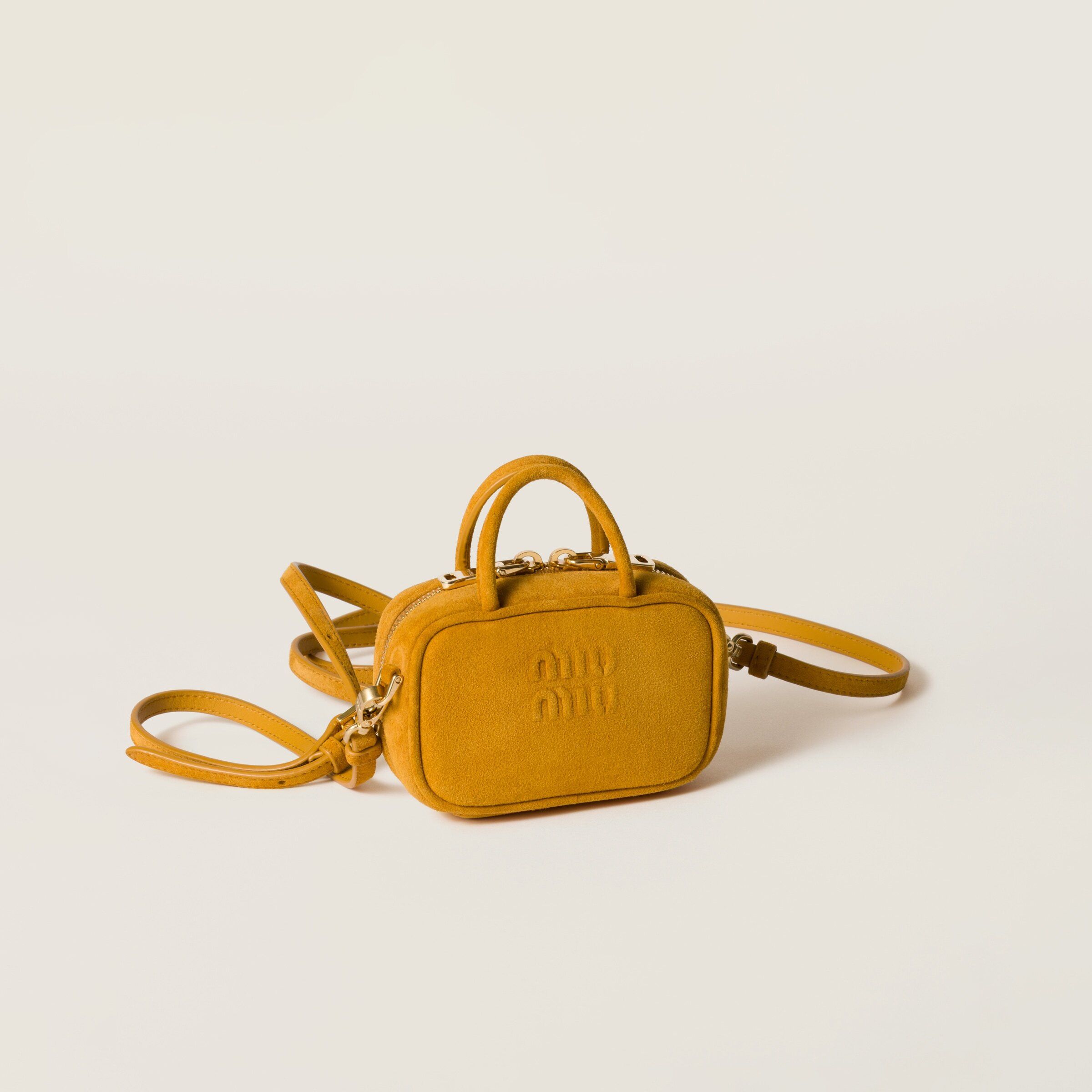 미우미우(Miu Miu) | 스웨이드 Beau suede micro-bag 5NR020 ACSS F0R55 | 트렌비